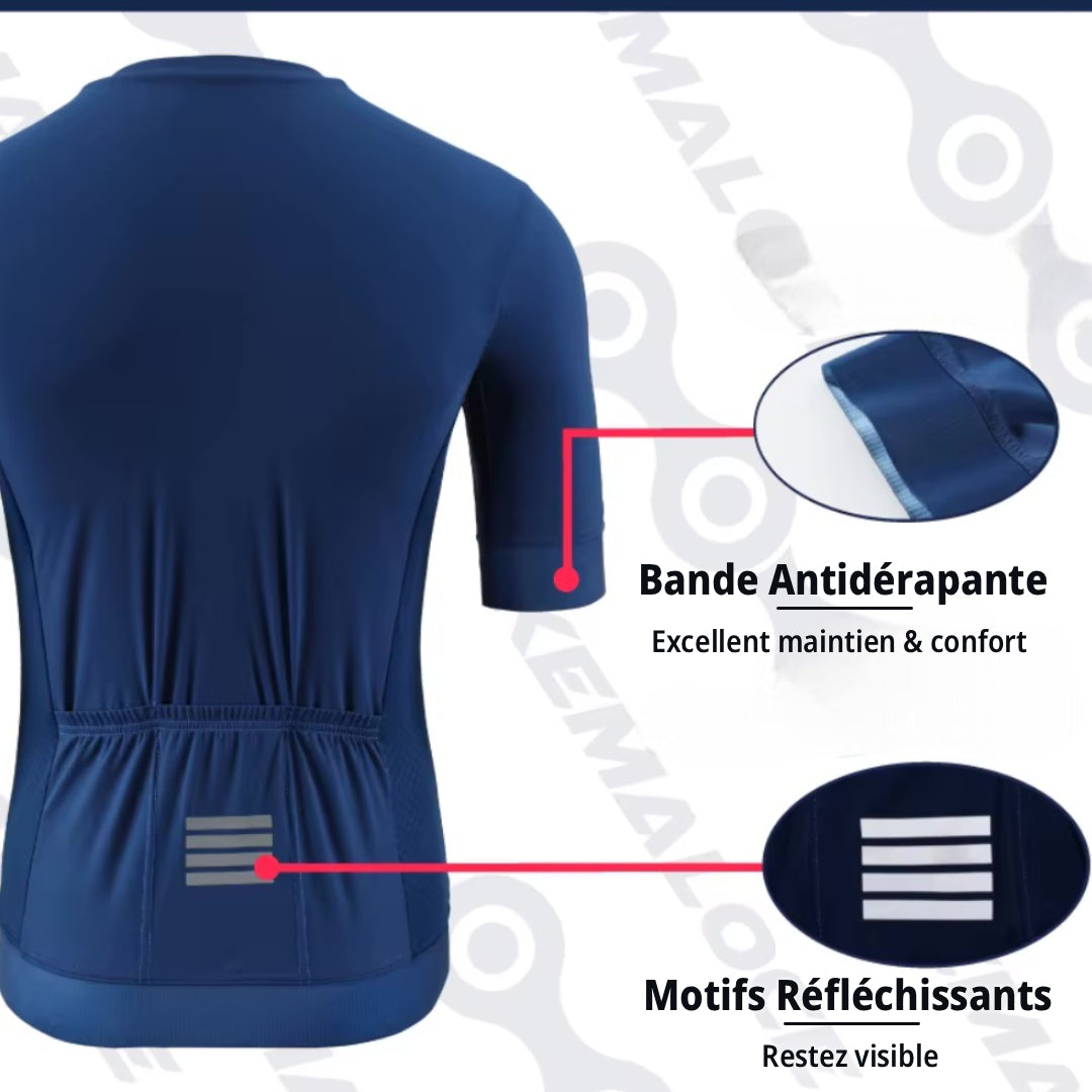 Maillot Court Cyclisme Homme Violet - Fit+