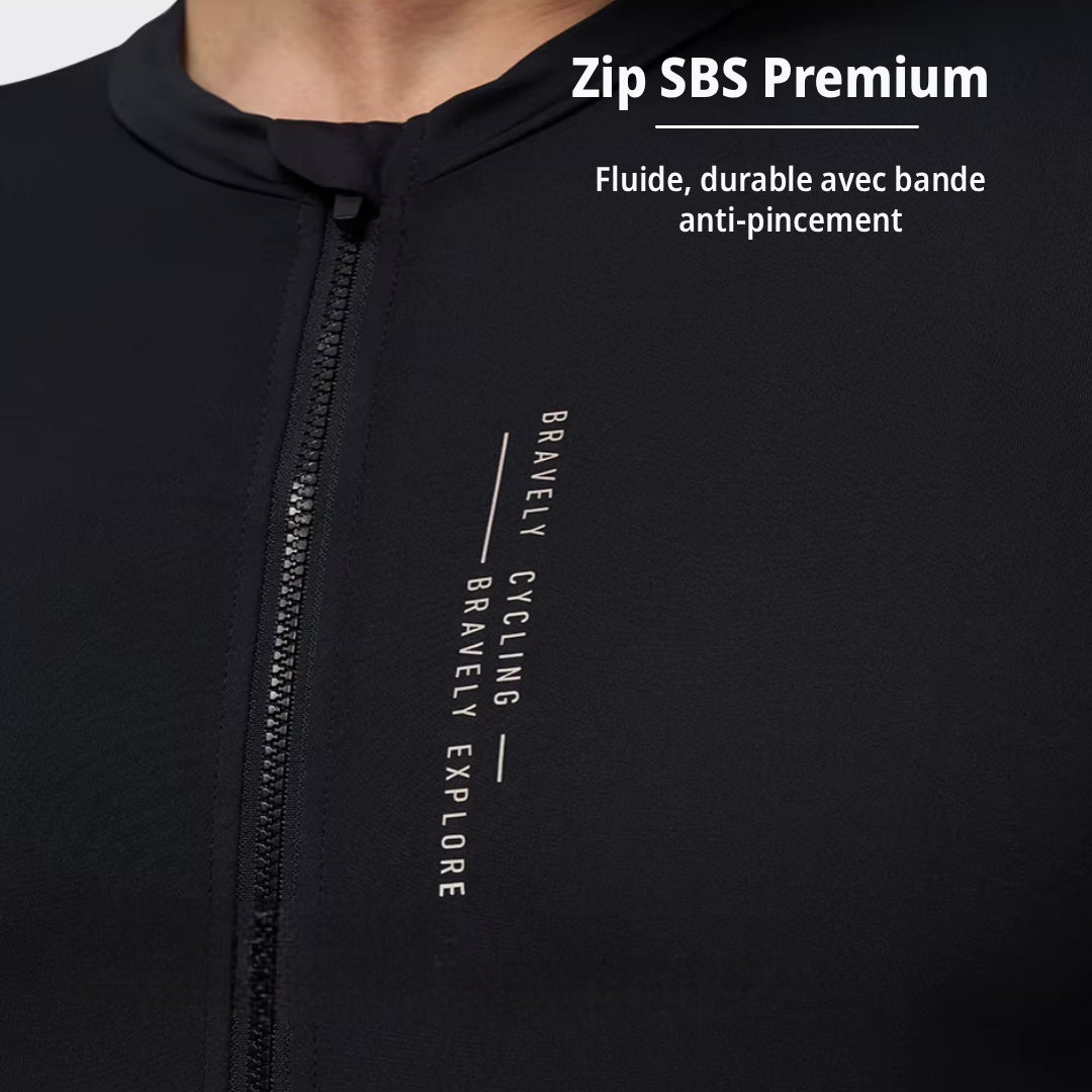 Maillot Long Léger Cyclisme Bleu Marine - ProRace+