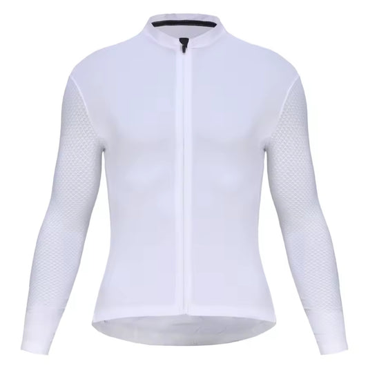 Maillot Long Léger Cyclisme Blanc - ProRace+