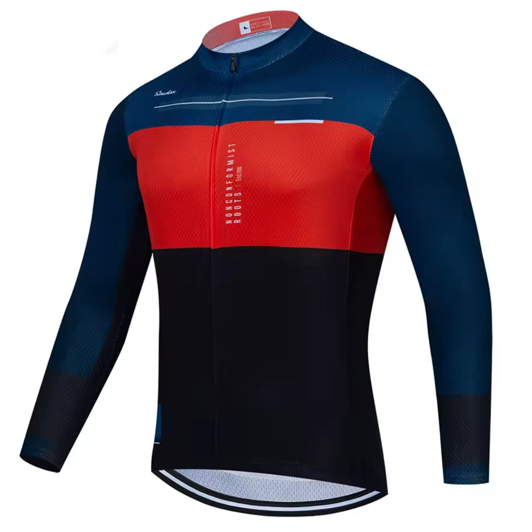 Maillot Thermique Long Cyclisme Vert - Thermo+