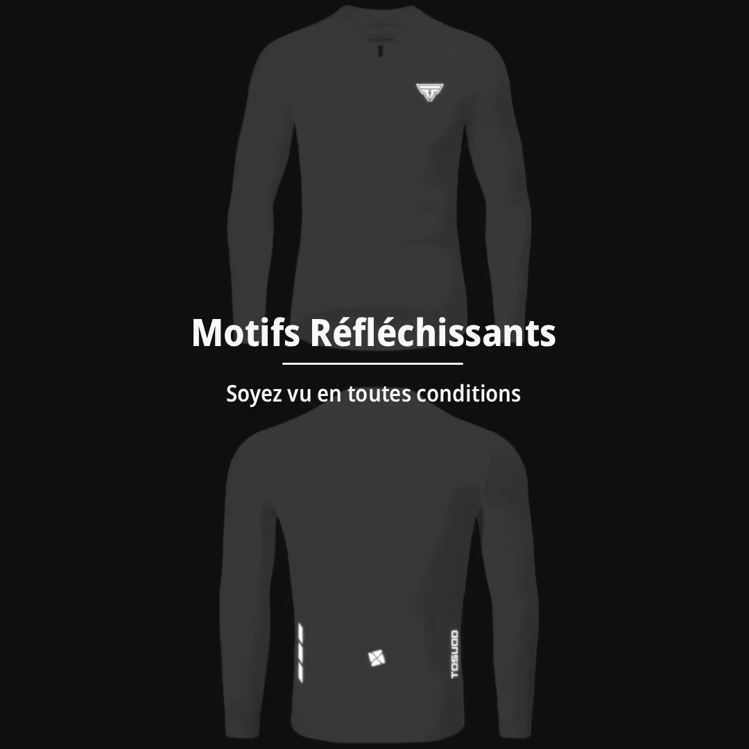 Maillot Long Léger Cyclisme Blanc - ProRace+