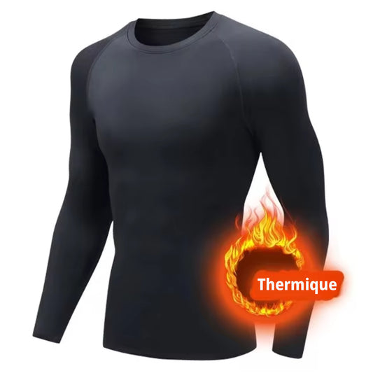 Sous Maillot Thermique Long Cyclisme Noir - Thermo+