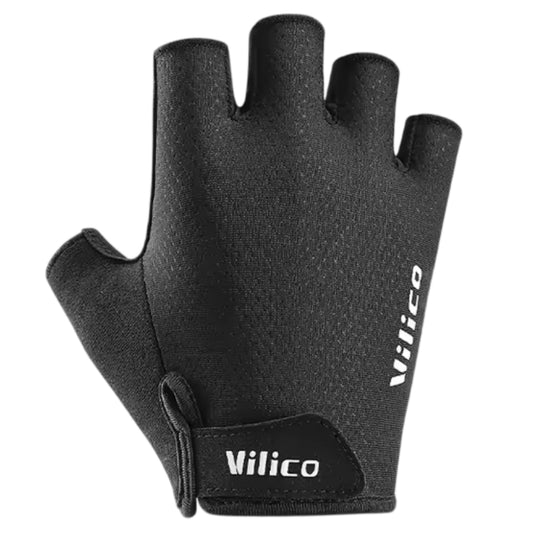 Gants Mitaines Légers Courts Cyclisme Noir - Confort+