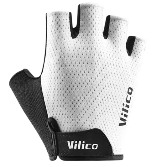 Gants Mitaines Légers Courts Cyclisme Blancs - Confort+