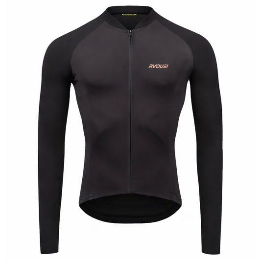 Maillot Long Léger Cyclisme Noir - Confort+