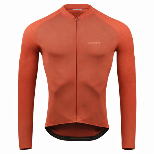 Maillot Long Léger Cyclisme Orange - Confort+