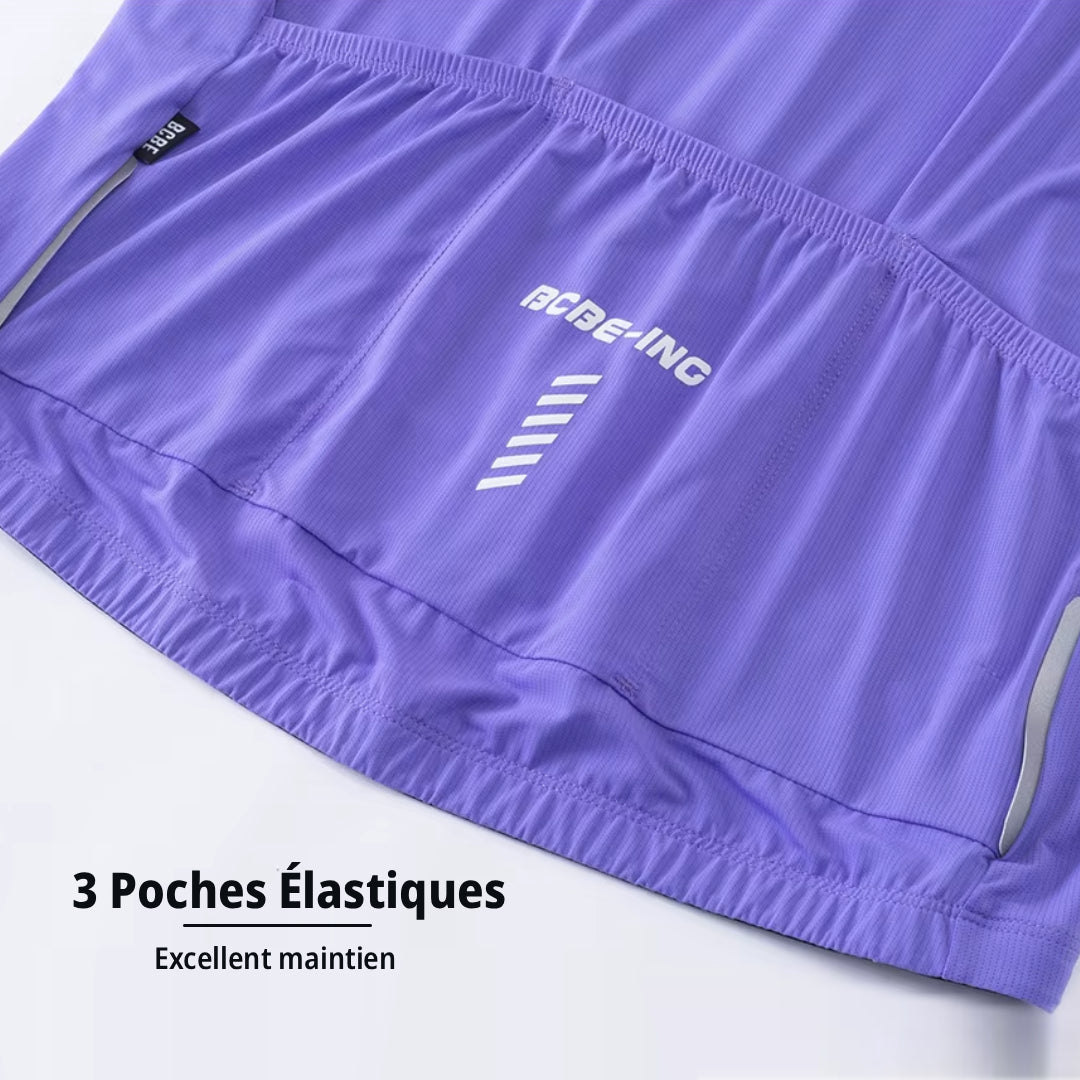 Maillot Long Léger Cyclisme Violet - ProRace+