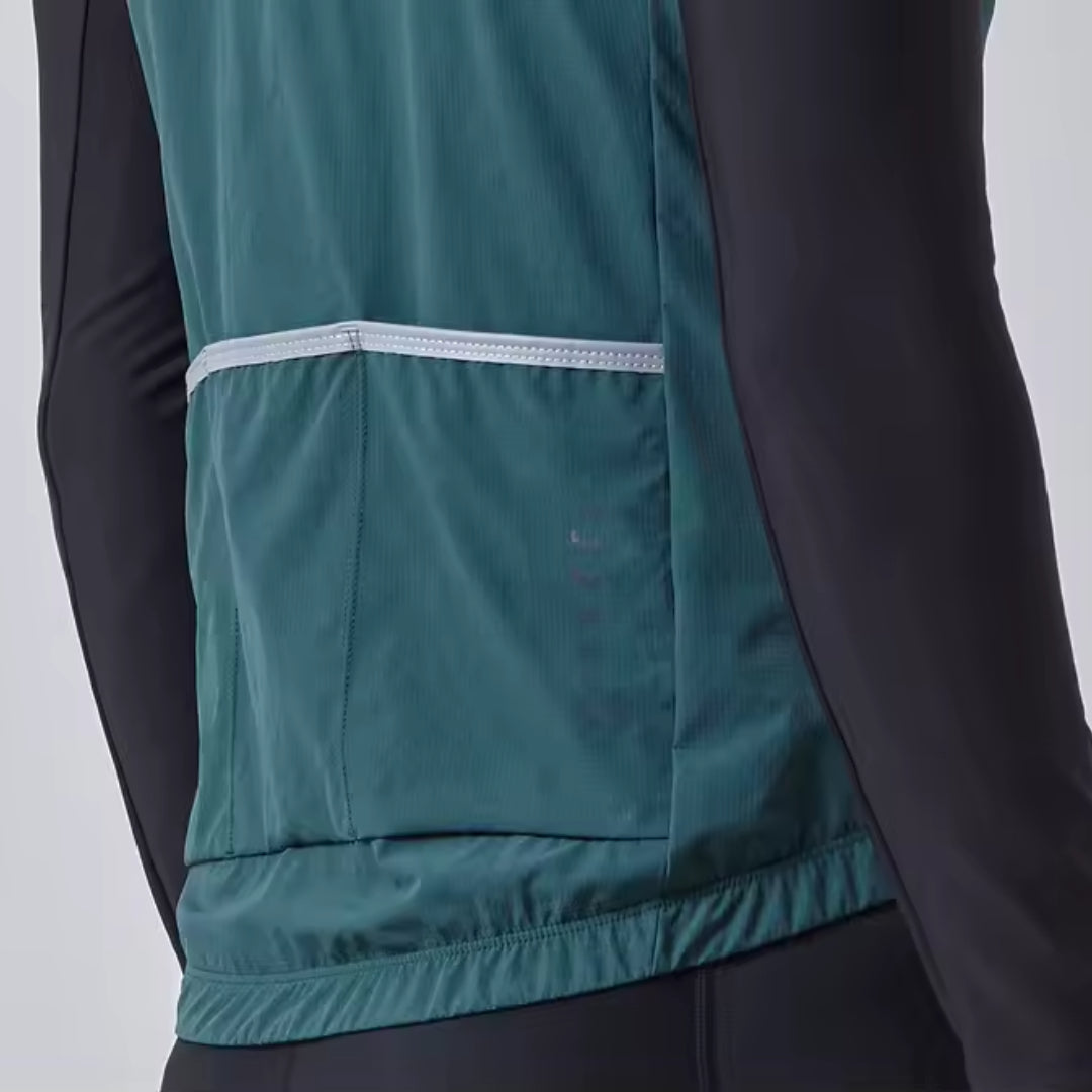 Men's Cycling Sleeveless Thermal Vest Beige - ThermoPro+