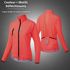 Veste Coupe-Vent Imperméable Cyclisme Femme Orange Fluo- ProVent+