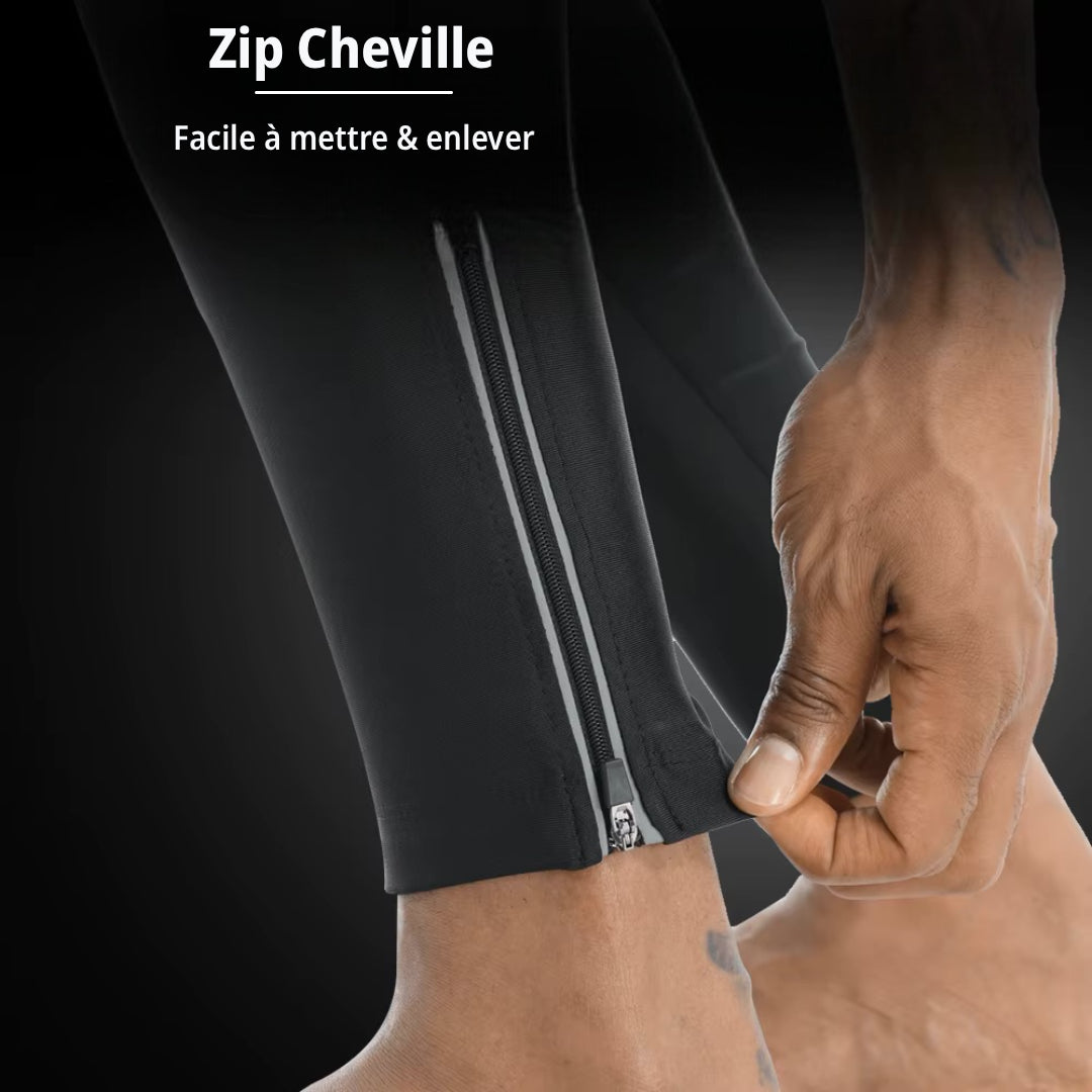 Cuissard Thermique Long Hiver Cyclisme Noir - Confort+