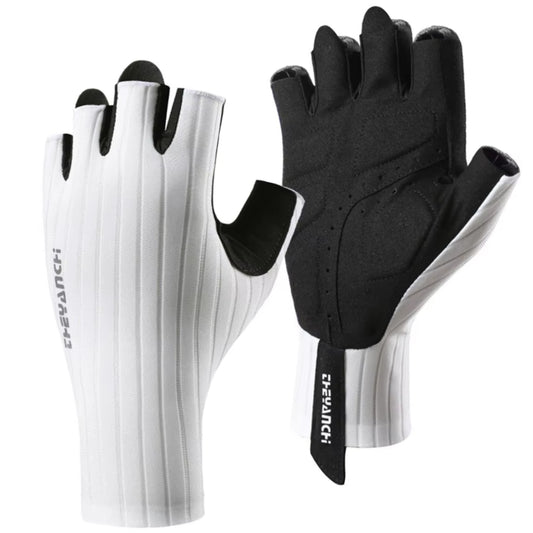 Gants Mitaines Légers Courts Cyclisme Blancs - ProRace+