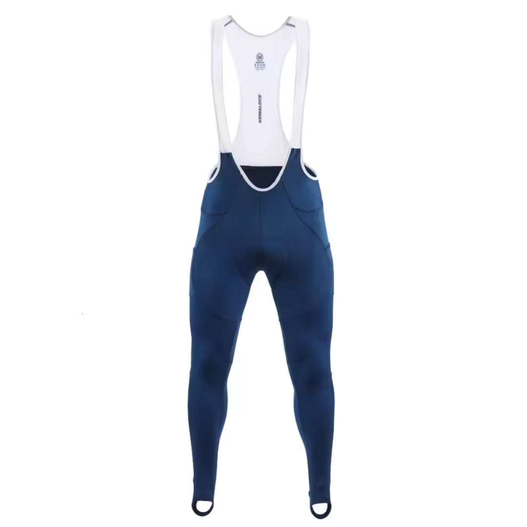 Cuissard Thermique Long Hiver Cyclisme Bleu - Confort+