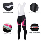 Cuissard Long Printemps/Automne Cyclisme Femme Noir/Rose - Confort+