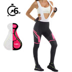 Cuissard Long Printemps/Automne Cyclisme Femme Noir/Rose - Confort+