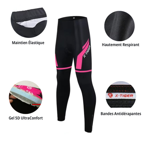 Cuissard Confort 6H+ Femme Rose/Noir - Confort+