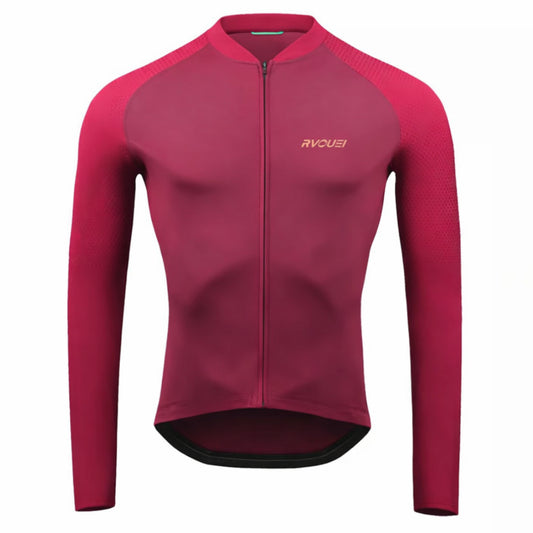 Maillot Long Léger Cyclisme Rouge - Confort+
