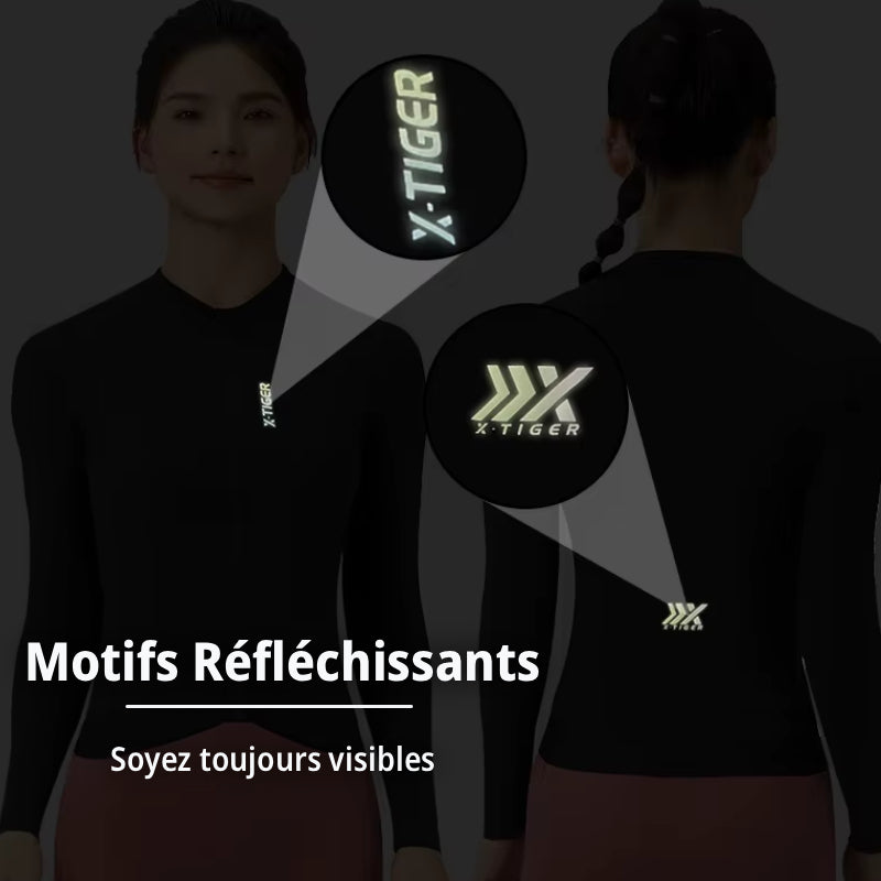 Maillot Long Léger Cyclisme Femme Noir - ProRace+