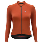Maillot Long Léger Cyclisme Femme Marron - ProRace+