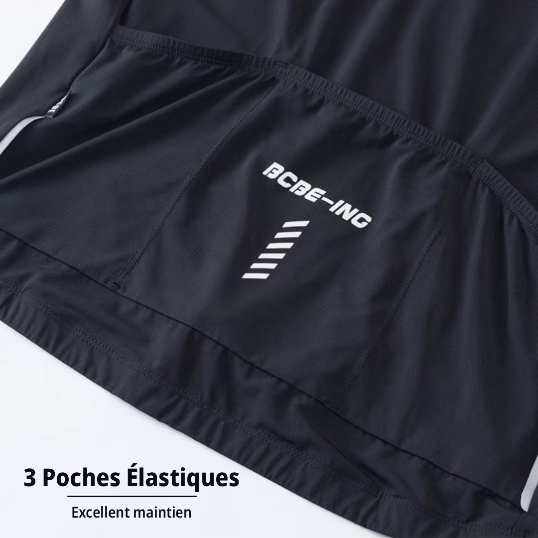 Maillot Long Léger Cyclisme Noir - ProRace+