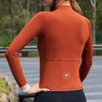 Maillot Long Léger Cyclisme Femme Marron - ProRace+
