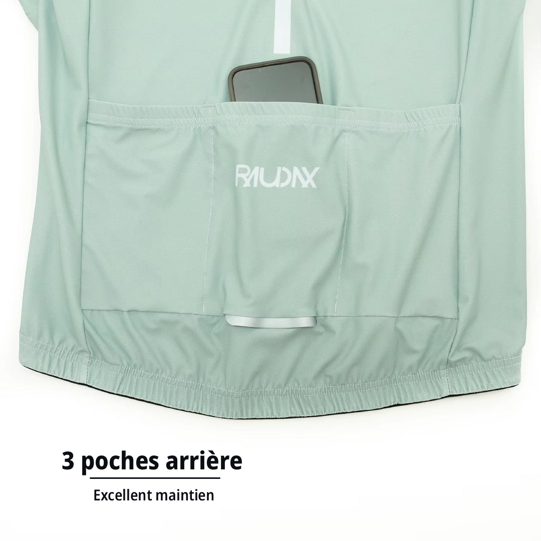 Maillot Long Léger Cyclisme Turquoise - Confort+