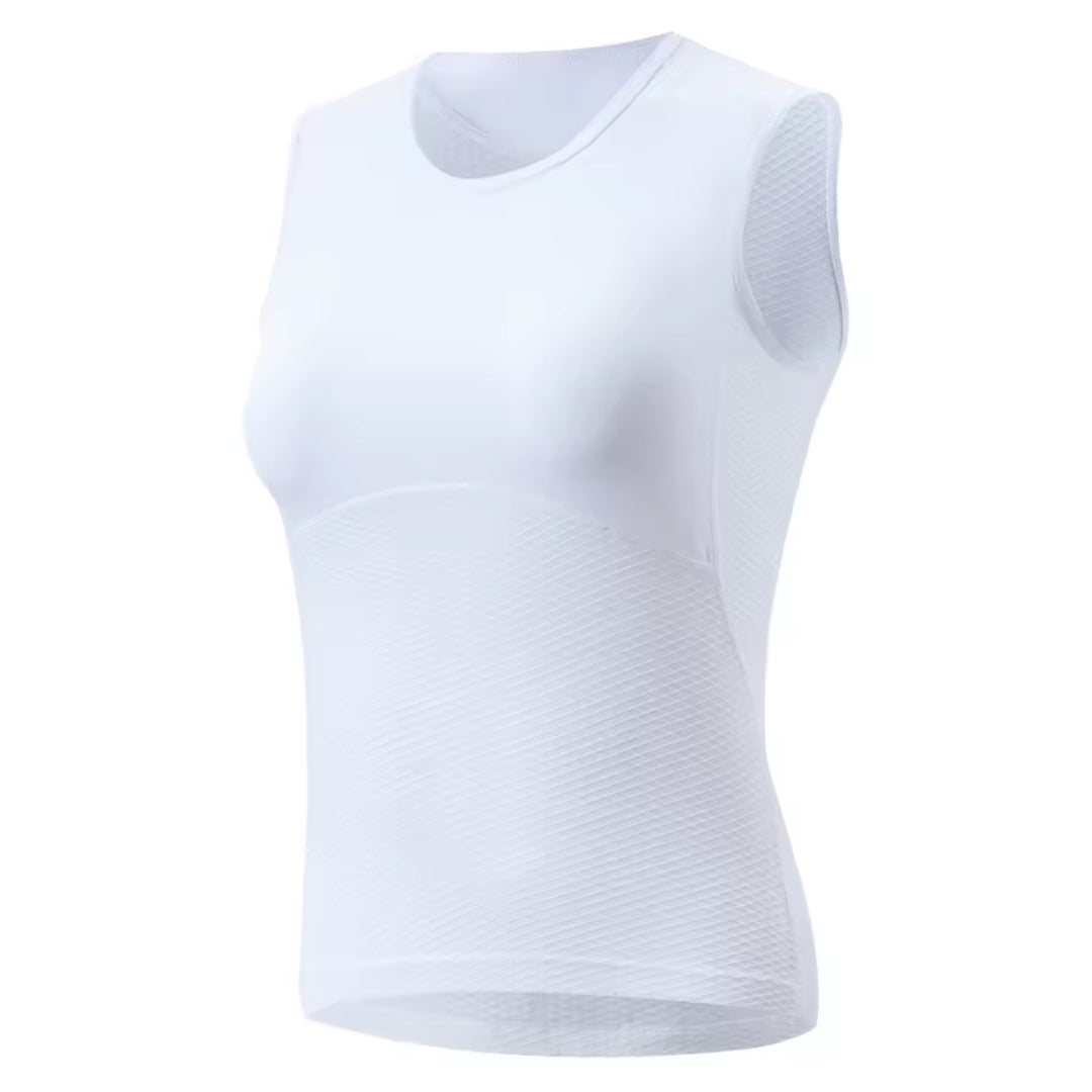 Women's White Sleeveless Technical Base Layer - ProRace+