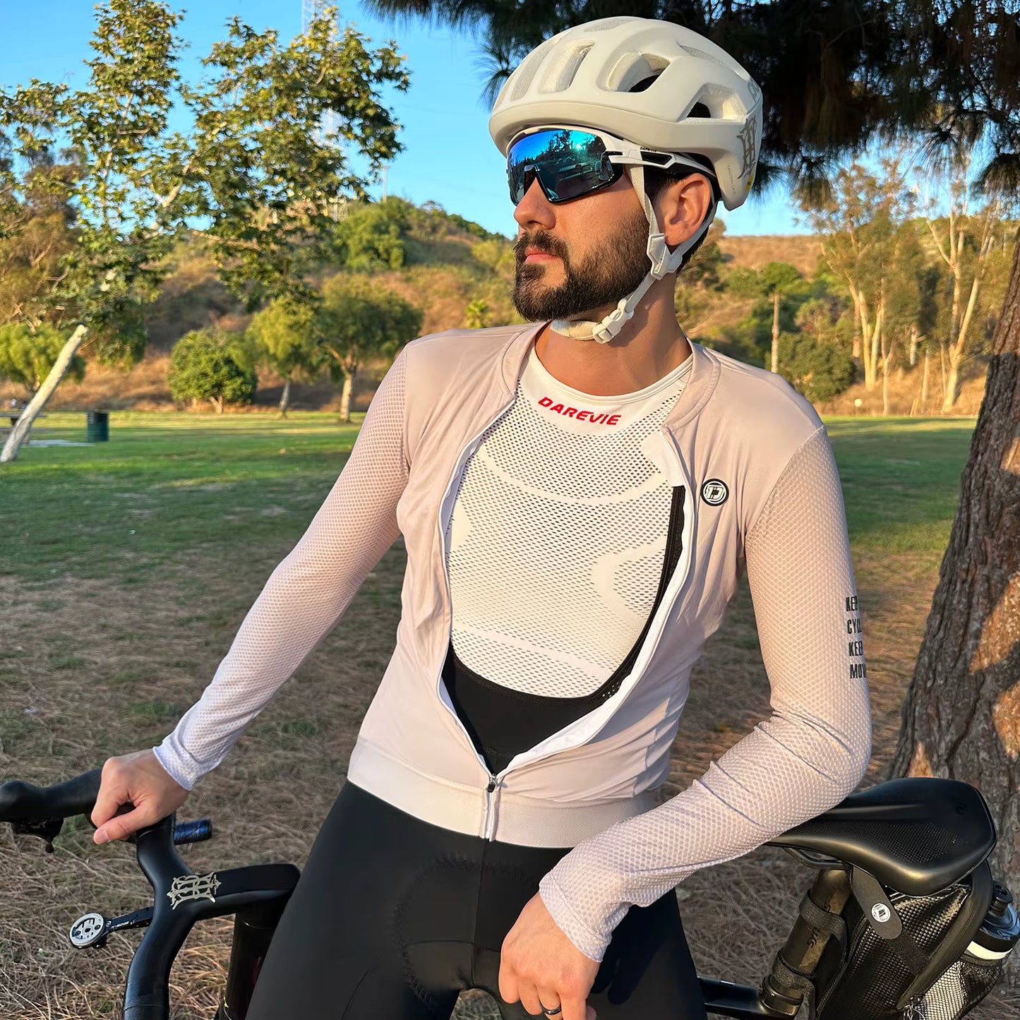 Sous Maillot Technique Léger Long Cyclisme Blanc - ProRace+