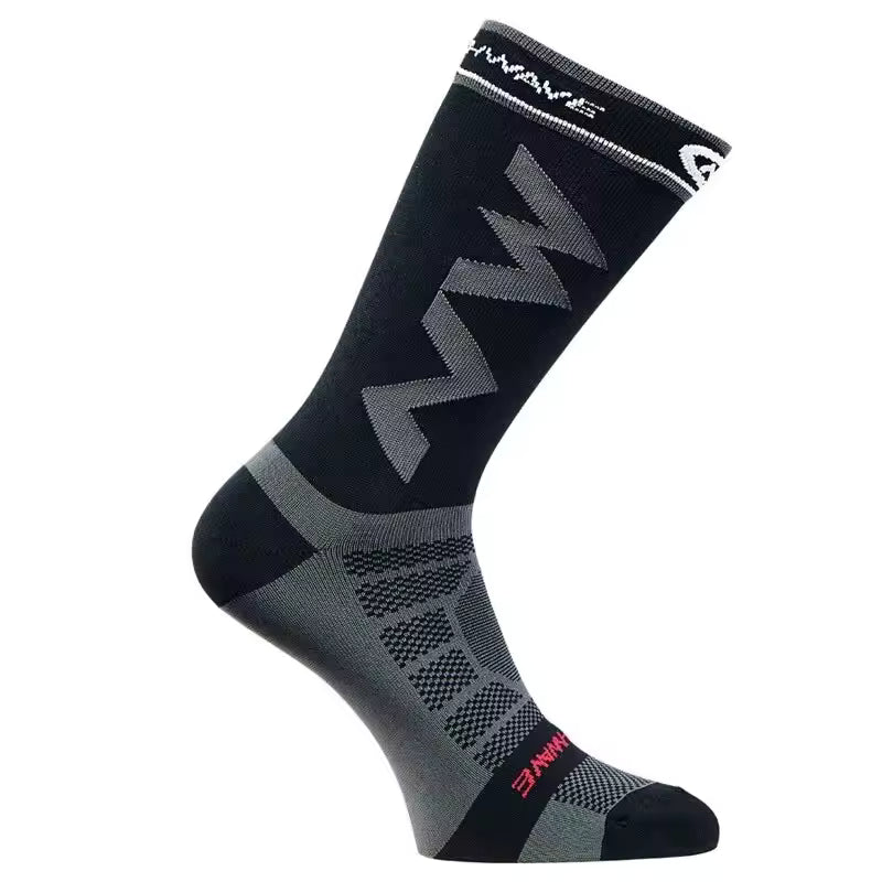 Chaussettes Cyclisme Douces Montantes Noir - Confort+