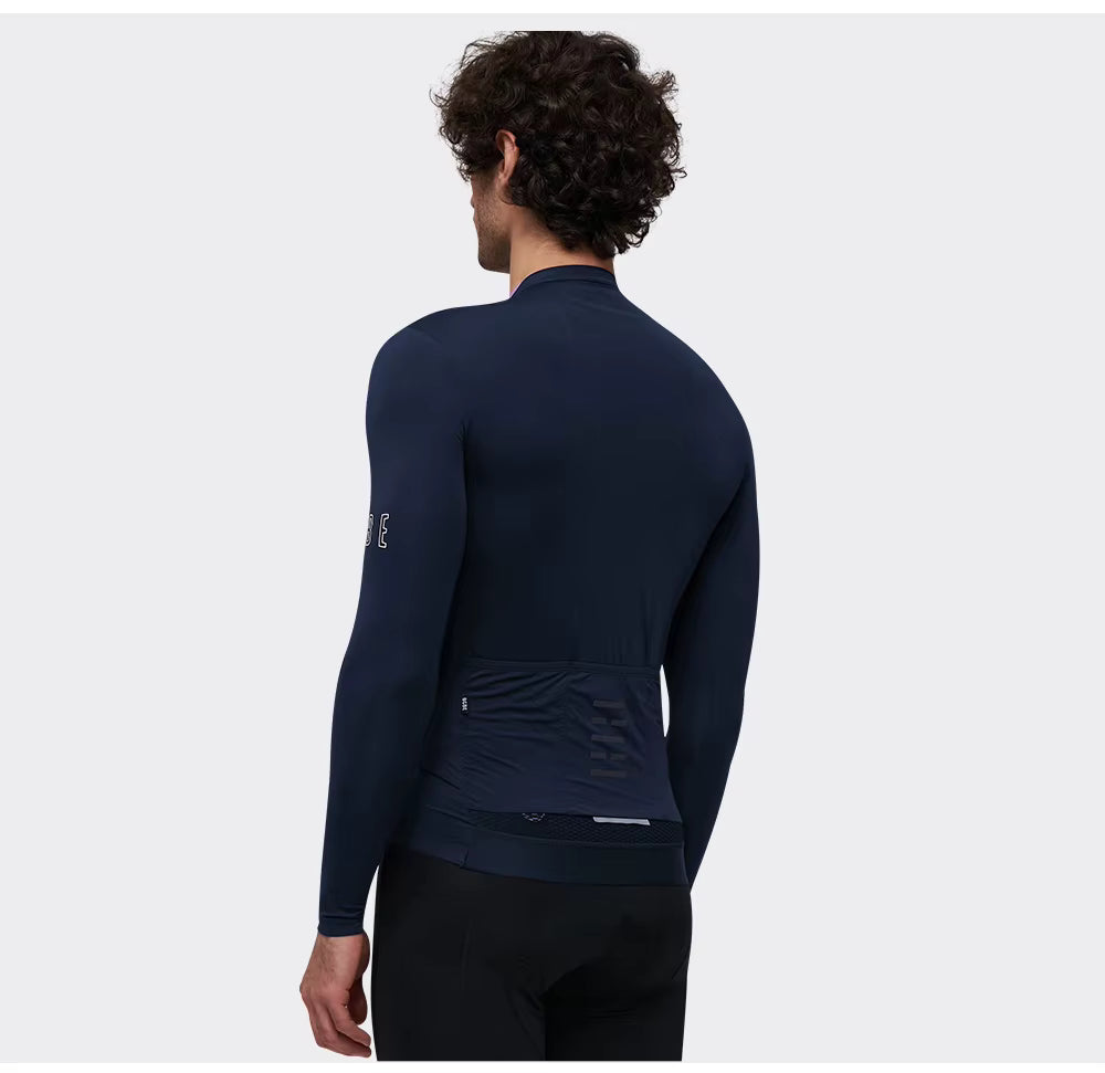 Maillot Long Léger Cyclisme Bleu Marine - ProRace+