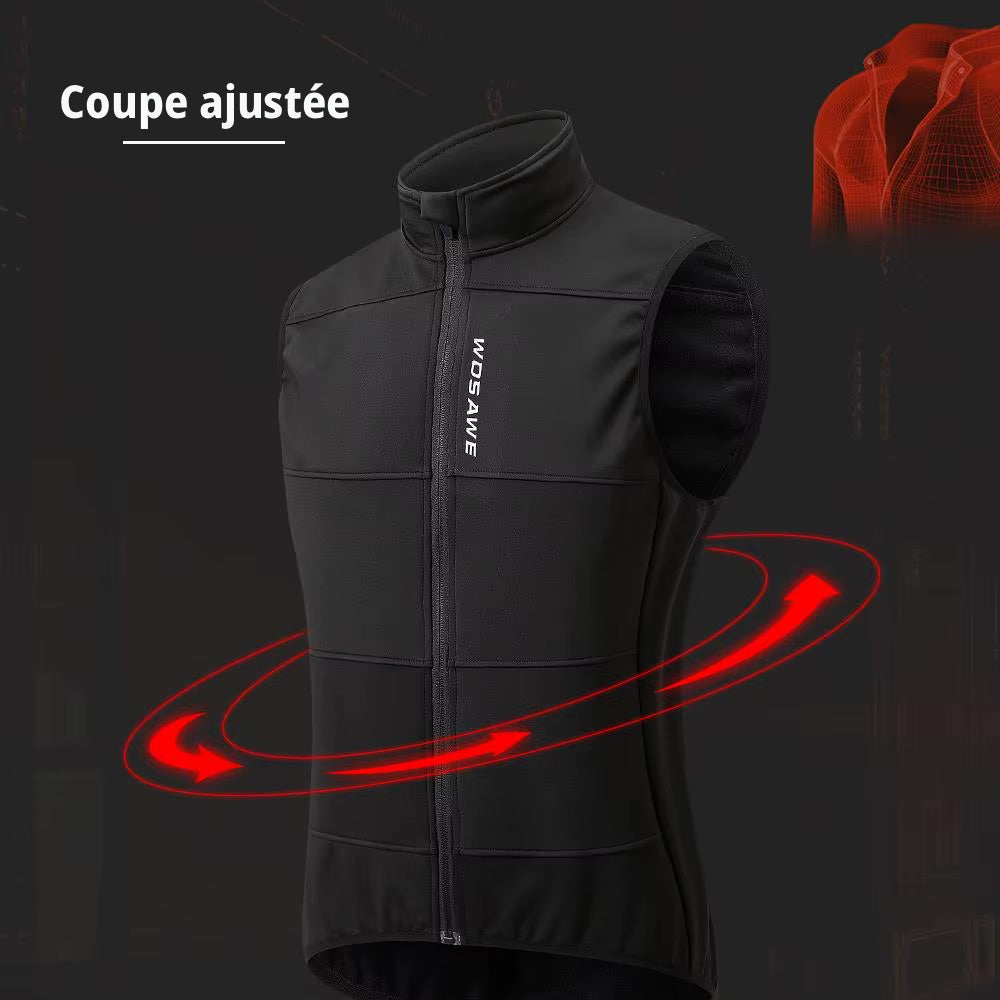 Gilet Thermique Sans Manche Cyclisme Bleu - ThermoPro