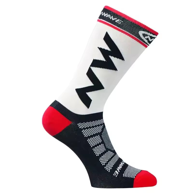 Chaussettes Cyclisme Douces Montantes Blanc - Confort+