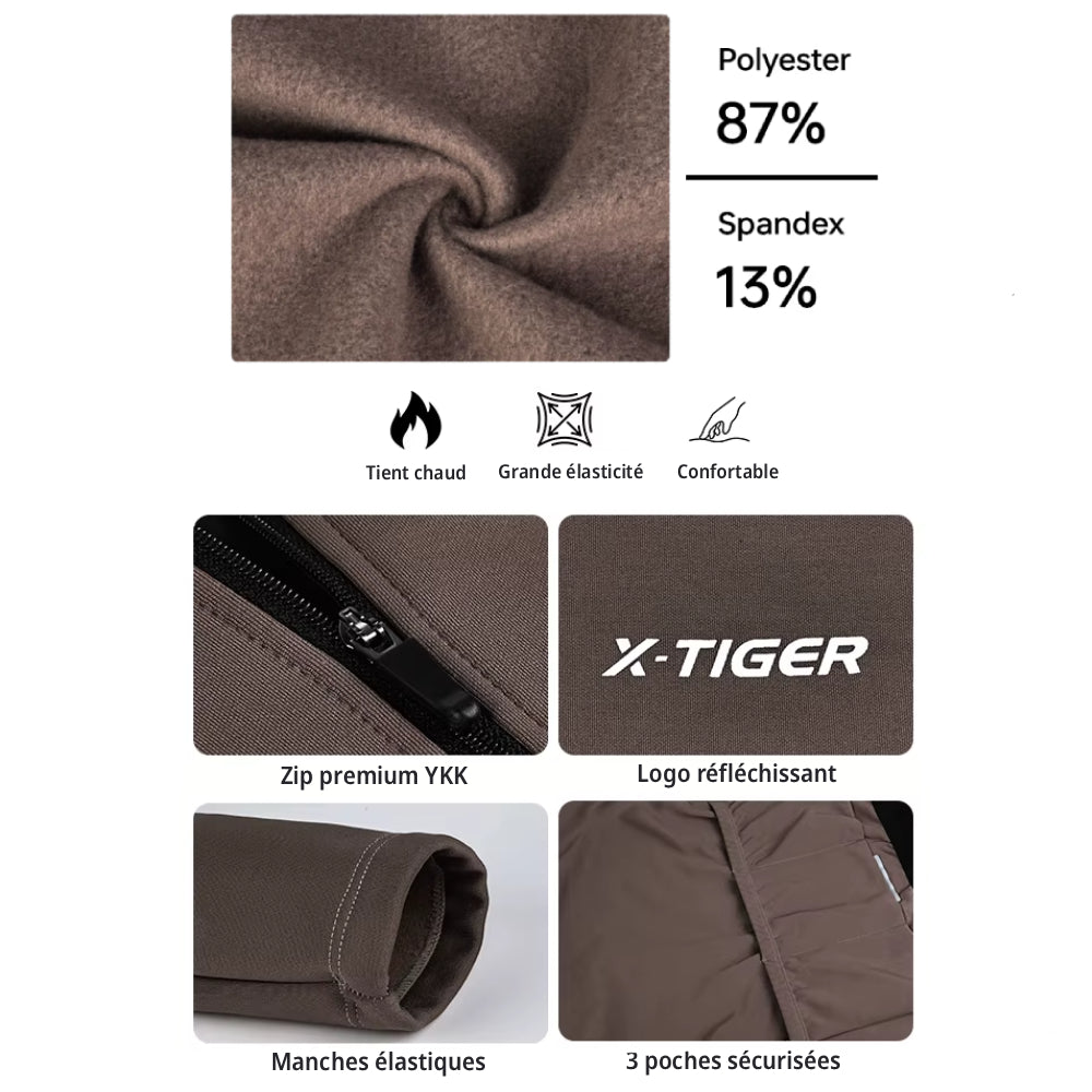 Maillot Thermique Long Cyclisme Marron - ThermoPro+