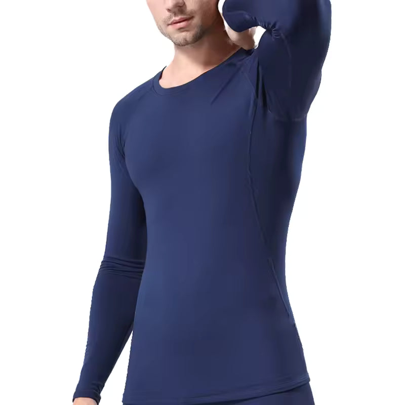 Sous Maillot Thermique Long Cyclisme Bleu - Thermo+