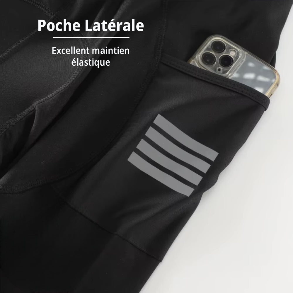 Cuissard Thermique Long Hiver Cyclisme Bleu - Confort+