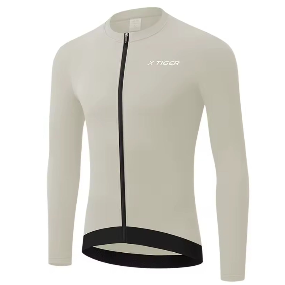 Maillot Thermique Long Cyclisme Marron - ThermoPro+