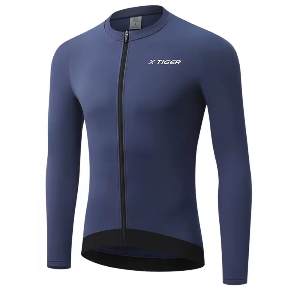 Maillot Thermique Long Cyclisme Marron - ThermoPro+