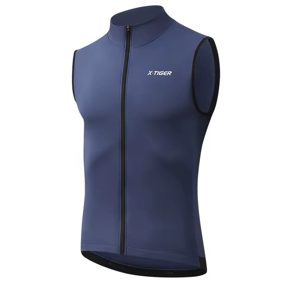 Gilet Thermique Sans Manche Poche Zip Cyclisme Noir - ThermoPro