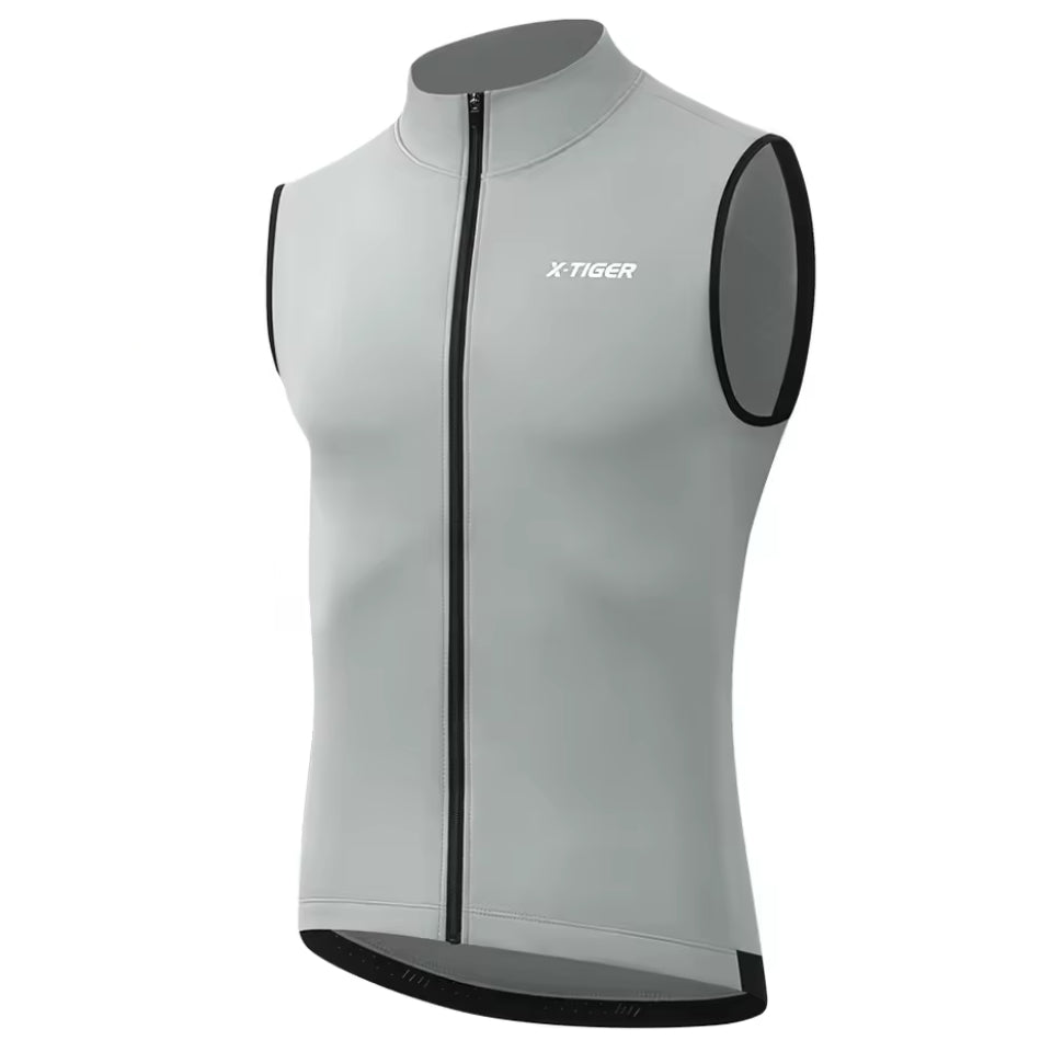 Gilet Thermique Sans Manche Poche Zip Cyclisme Noir - ThermoPro