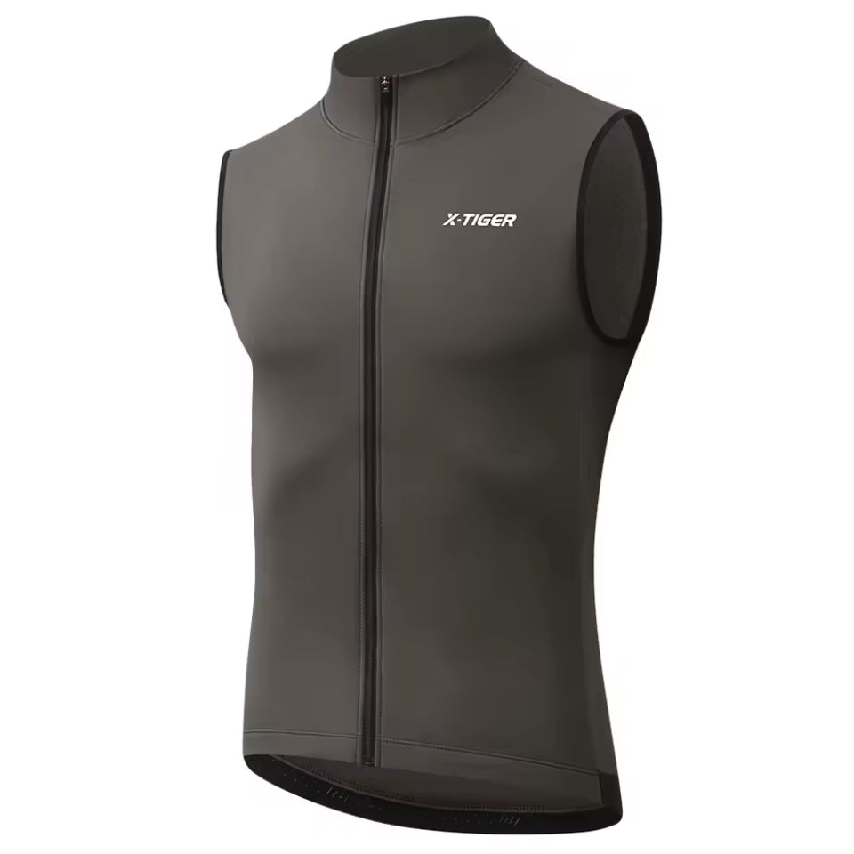 Gilet Thermique Sans Manche Poche Zip Cyclisme Noir - ThermoPro